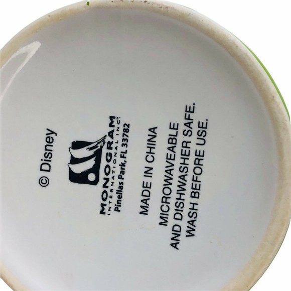 Disney Tinker Bell 3D Coffee Mug Lime Green Fairy Spell Out Ceramic Raised Cup - Picture 7 of 7